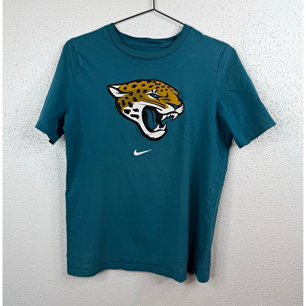 The Nike Tee Jacksonville Jaguars Graphic Logo Teal Crew T-Shirt  Youth XL